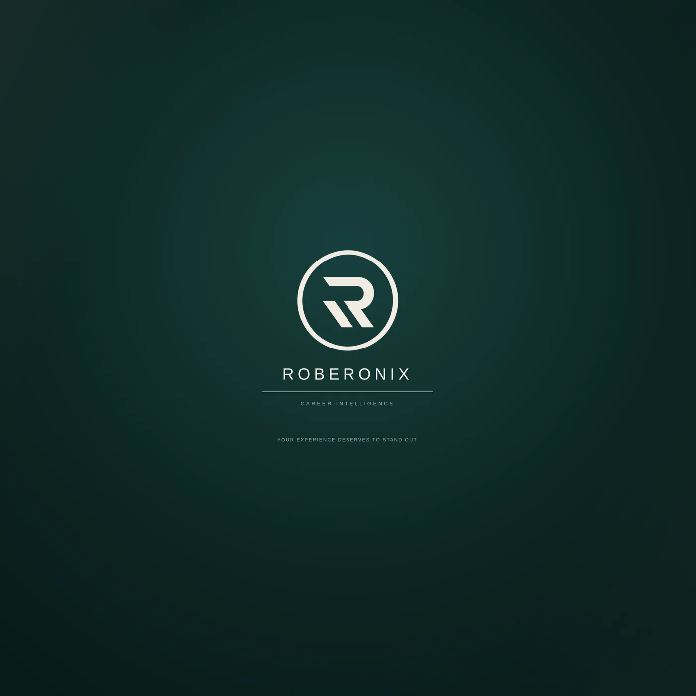 Executive résumé template — the closing RoberOnix brand slide